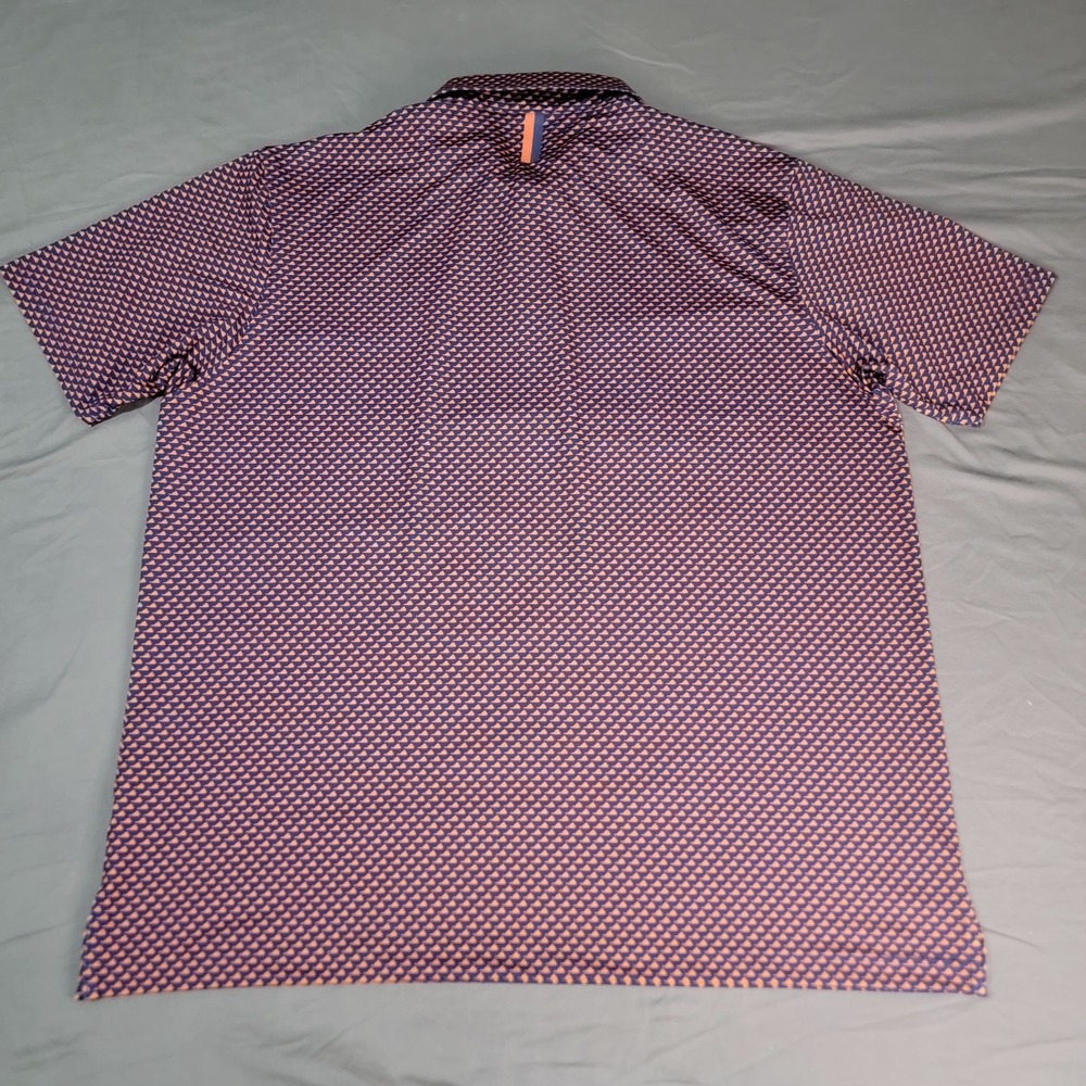Rhoback Polo Shirt Mens 3XL Multicolor Golf Performance The Lover Virginia State - Picture 3 of 5